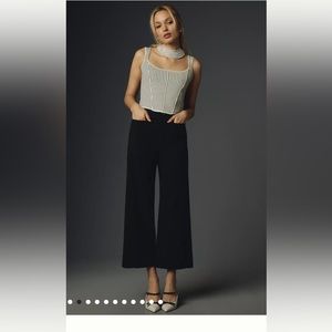 The Colette Cropped Wide-Leg Pants by Maeve